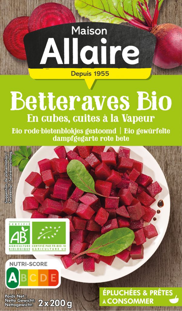 Betteraves rouges Bio en cubes