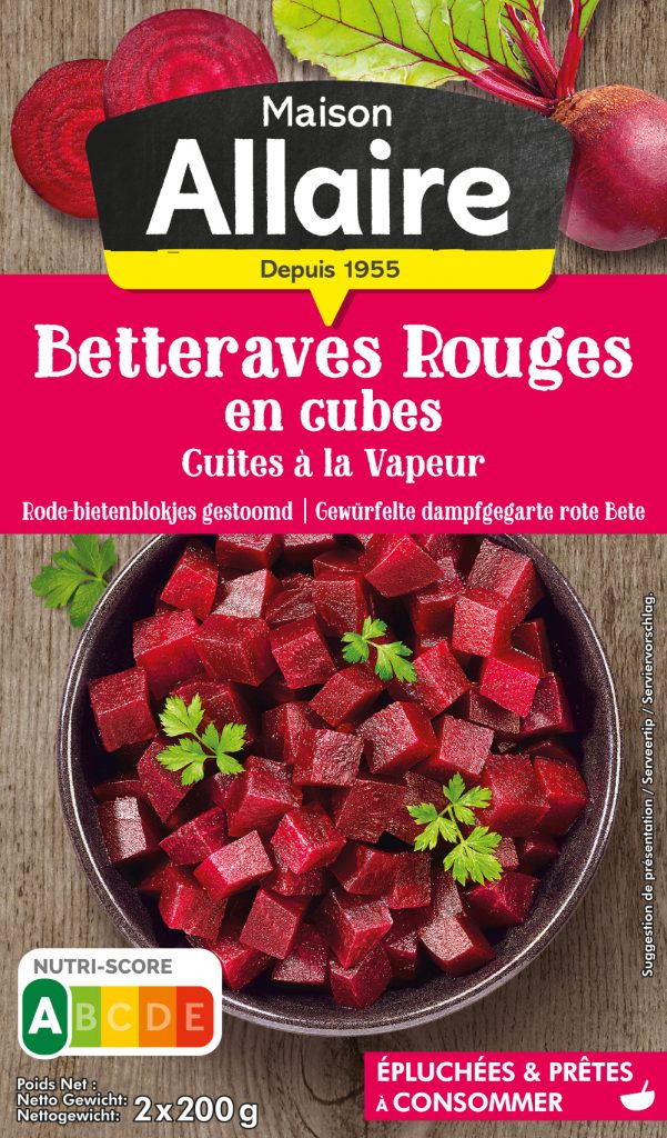 Betteraves rouges en cubes