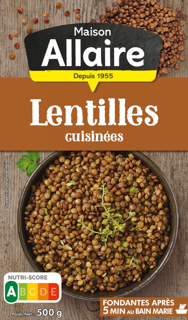 Lentilles cuisinées