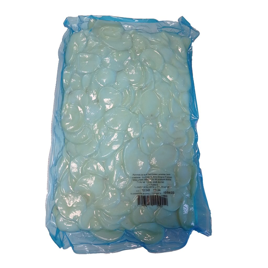 Pommes de terre en lamelles pasteurisées 2,5 kg